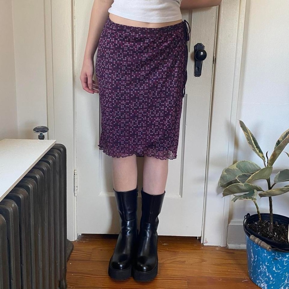 Vintage 90s y2k low rise midi skirt